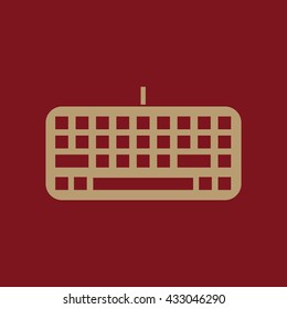 The keyboard icon. Keypad and input, typing, communication symbol. Flat Vector illustration. Button