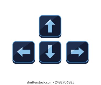 Keyboard icon. Left Right Up Down arrows