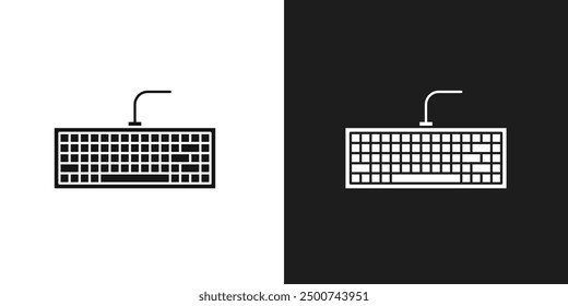 Keyboard icon line art vector