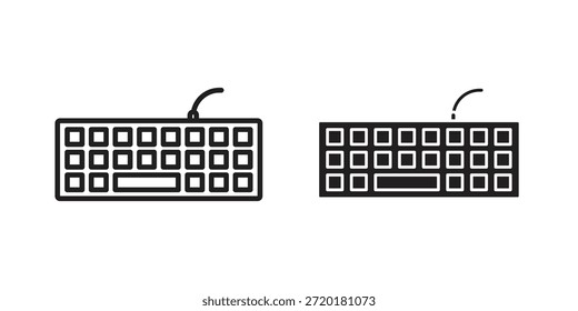 Ícone de teclado no design de linha. Vetor de ícone simples