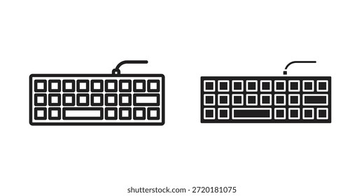 Ícone de teclado no design de linha. Vetor de ícone simples