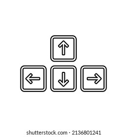 Keyboard icon in line style