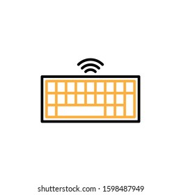 Keyboard icon. Line and two colour design template