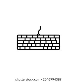 Keyboard icon linear logo isolated