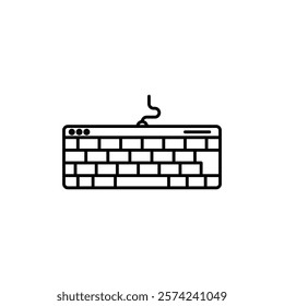 Keyboard icon linear logo isolated