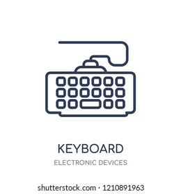 Keyboard icon. Keyboard linear symbol design from Electronic devices collection.