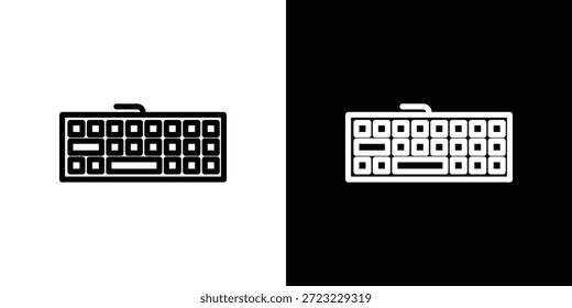 Concepto de logotipo de icono de teclado en trazos
