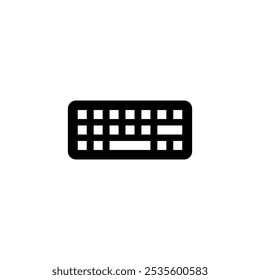 Diseño del logotipo del icono del teclado. signo y símbolo del teclado