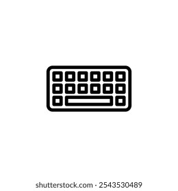 Ícone de teclado logotipo design. símbolo e sinal de teclado