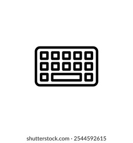 Ícone de teclado logotipo design. símbolo e sinal de teclado