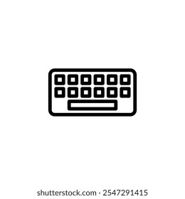 Ícone de teclado logotipo design. símbolo e sinal de teclado