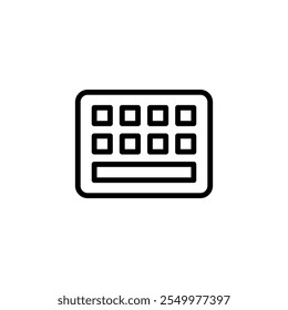 Ícone de teclado logotipo design. símbolo e sinal de teclado