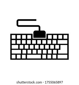 keyboard  icon or logo isolated sign symbol vector illustration - high quality black style vector icons
