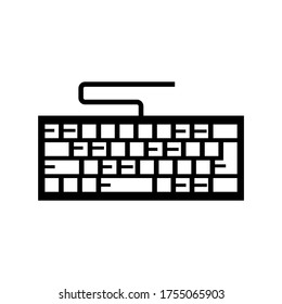 keyboard  icon or logo isolated sign symbol vector illustration - high quality black style vector icons
