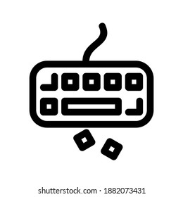 keyboard icon or logo isolated sign symbol vector illustration - high quality black style vector icons
