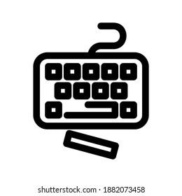 keyboard icon or logo isolated sign symbol vector illustration - high quality black style vector icons
