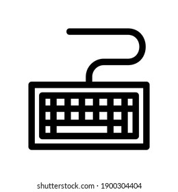 icono de teclado o logotipo símbolo de signo aislado ilustración vectorial - iconos vectoriales de estilo negro de alta calidad
