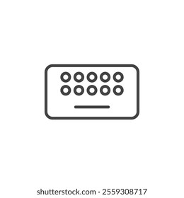 Keyboard icon Logo symbol outline set