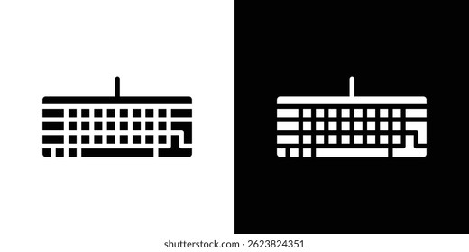 Keyboard icon for logo web mobile app UI design.