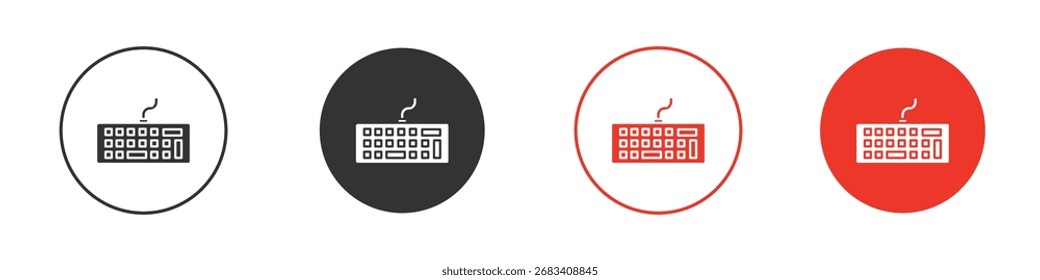 Keyboard icon Logos. Flat Vector Icon Design Template