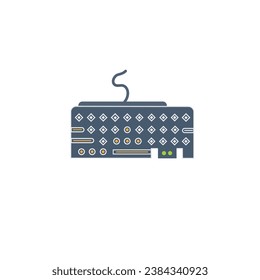Icono de teclado plantilla de diseño de tecnología de estilo moderno. El símbolo del vector puede utilizarse para dispositivos móviles, ordenadores