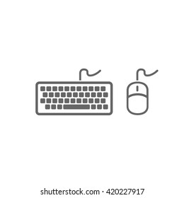 Keyboard icon. Mouse icon