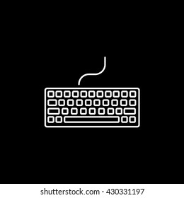 Keyboard Icon On Black Background