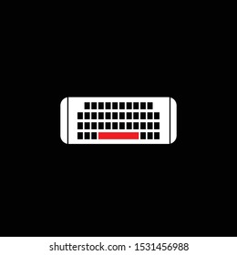 Keyboard icon on black backround