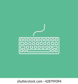 Keyboard Icon On Green Background