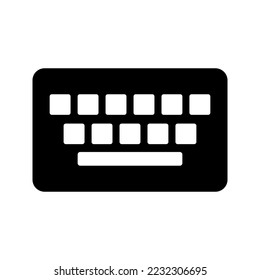 icono de teclado en fondo blanco