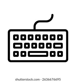 Keyboard icon on white background vector
Vector line icon office, work