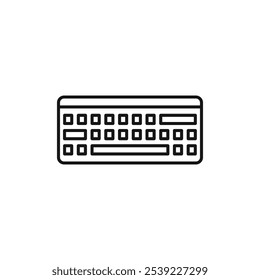 Keyboard icon outline collection or set in black and white