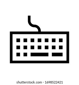 keyboard icon outline isolated vector illustration