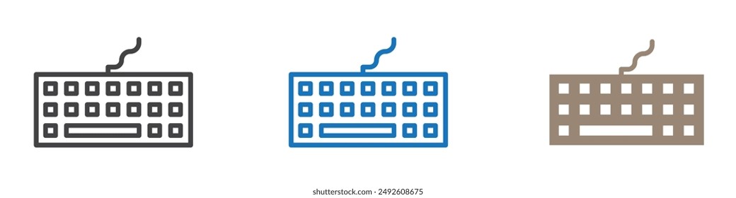 Símbolo de línea de contorno de ícono de teclado para App de Web