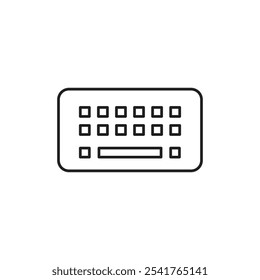 Keyboard icon Outline set in black and white color