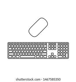 Keyboard Icon Outline Simple Design Editable Stock Vector (Royalty Free ...