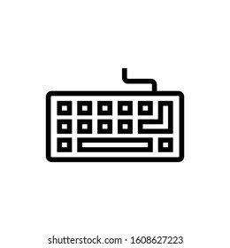 Keyboard Icon in outline style on white background, for your web site design, app, logo, UI