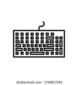 keyboard icon with outline style vector for your web design