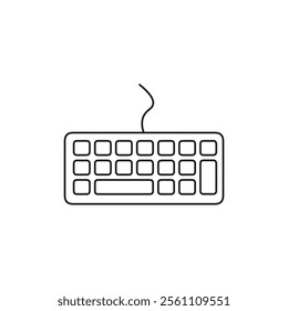 Keyboard icon Outline vector line symbol