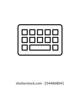 Keyboard icon Outline vector for web ui