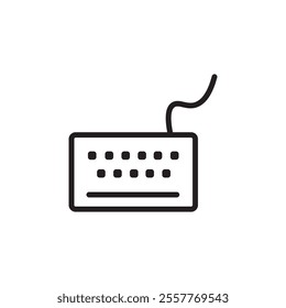 Keyboard icon Outline vector for web ui