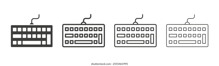 Keyboard icon pack. vector illustration