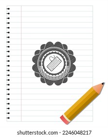 keyboard icon penciled. Vector Illustration. Detailed. 