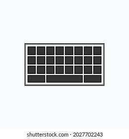 Keyboard Icon. Personal Computer Element Symbol  - Vector.