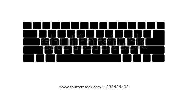 Keyboard Icon Qwerty Keyboard Vector Isolated Stock Vector (Royalty ...