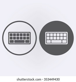 Keyboard icon set in circle . Vector illustration