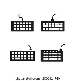 Keyboard Icon Set Collection Design Vector Graphic Illustration In Trendy Flat Style. Suitable for website design, logo, app, template, and ui. EPS 10.