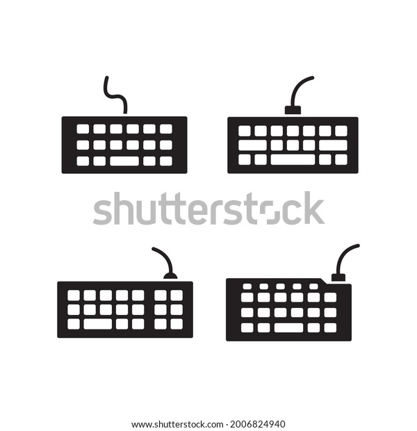 Keyboard Icon Set Collection Design Vector Stock Vector (Royalty Free ...