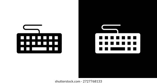Conjunto de ícones do teclado. coleção de ícones planos. conjunto de silhuetas de linha plana.