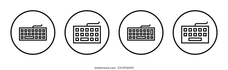 Keyboard icon set illustration. keyboard sign and symbol